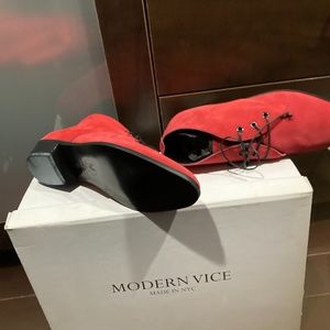 Modern Vice Red Boots New Handmade